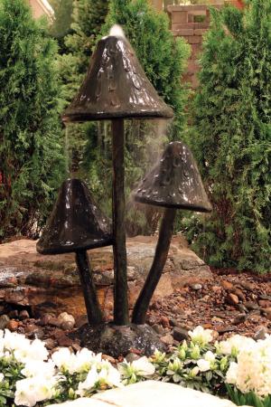 mushroom giant fountain water garden aquascape features feature landscape stone supply indiana niemeyerstone